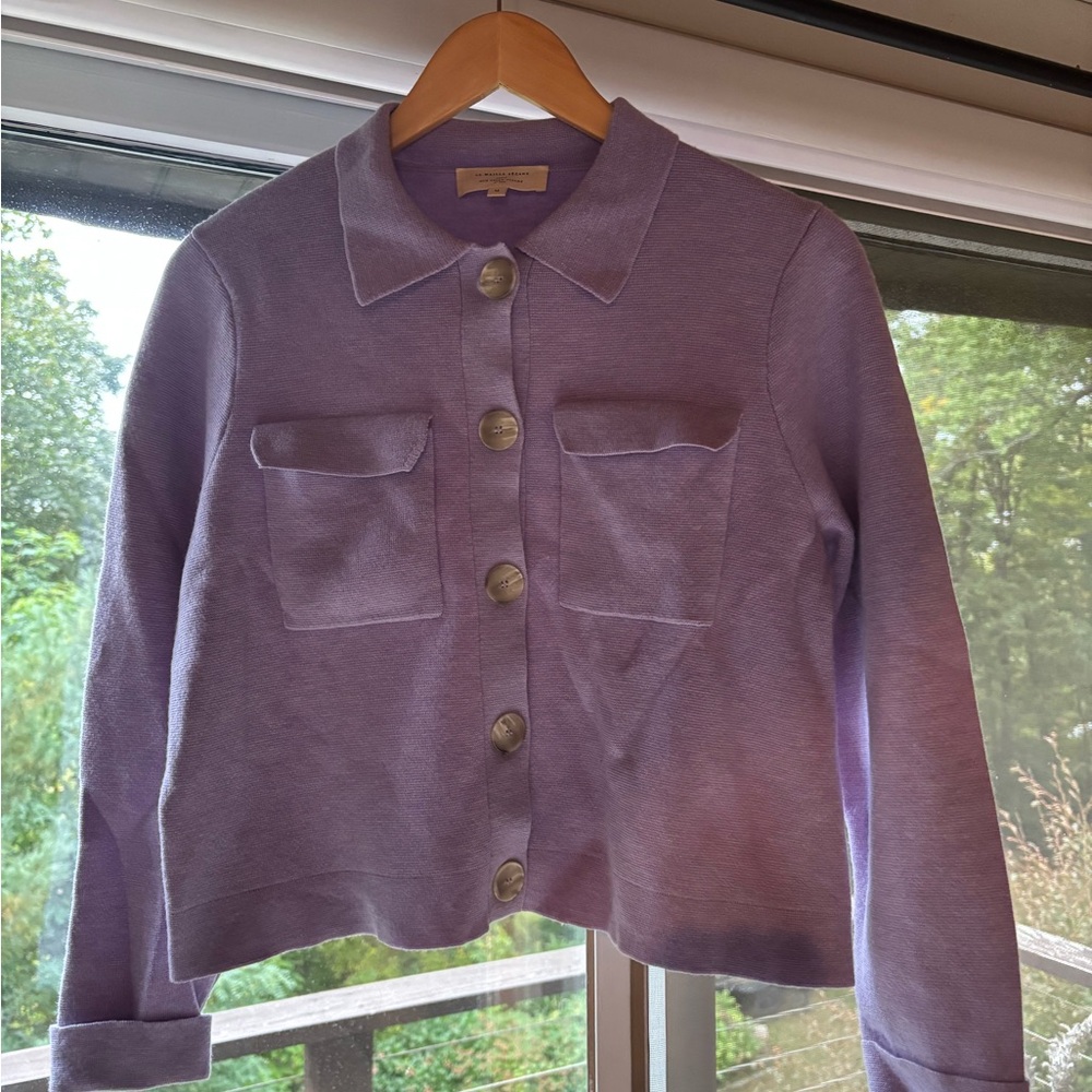 Sezane Betty Cardigan in Lavender